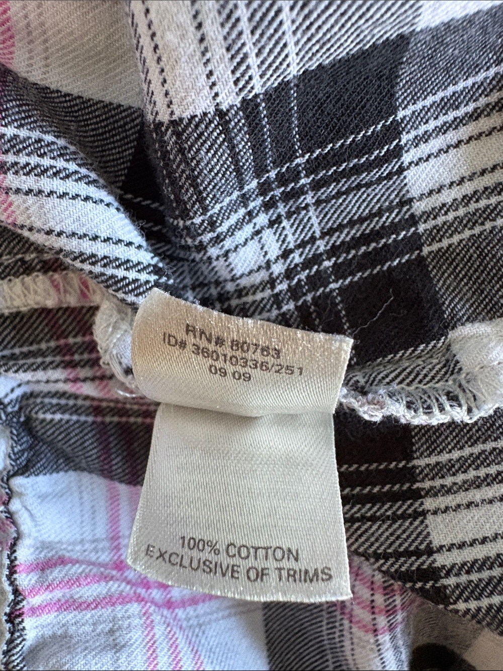 Victoria’s Secret Plaid Drawstring Pajama Pants for Women Pink & Black Size M - Picture 5 of 6